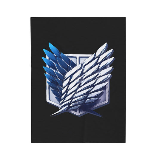 Scout Regiment Velveteen Plush Blanket — Anime Wings Throw Blanket