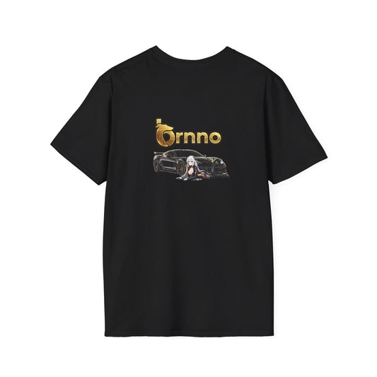 Ornno Gold Logo Tee — Urban Car & Anime Graphic T-Shirt