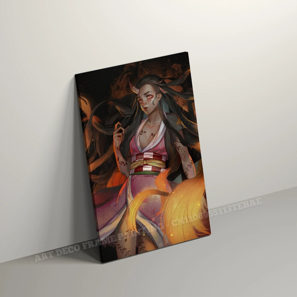 Anime Wall Artwork Home Decor Painting HD Print Modern Posters Canvas Picture For Demon Slayer:Kimetsu No Yaiba Character Gift