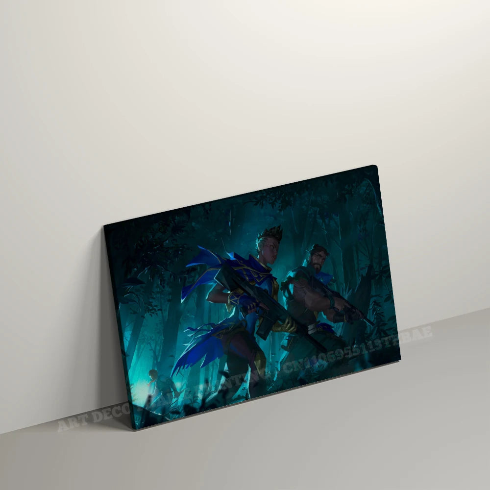 Valorant With Frame Decor Pictures Hot Game Anime Canvas Wall Artwork Paintings Printed Poster Living Room Home Decoration Mural