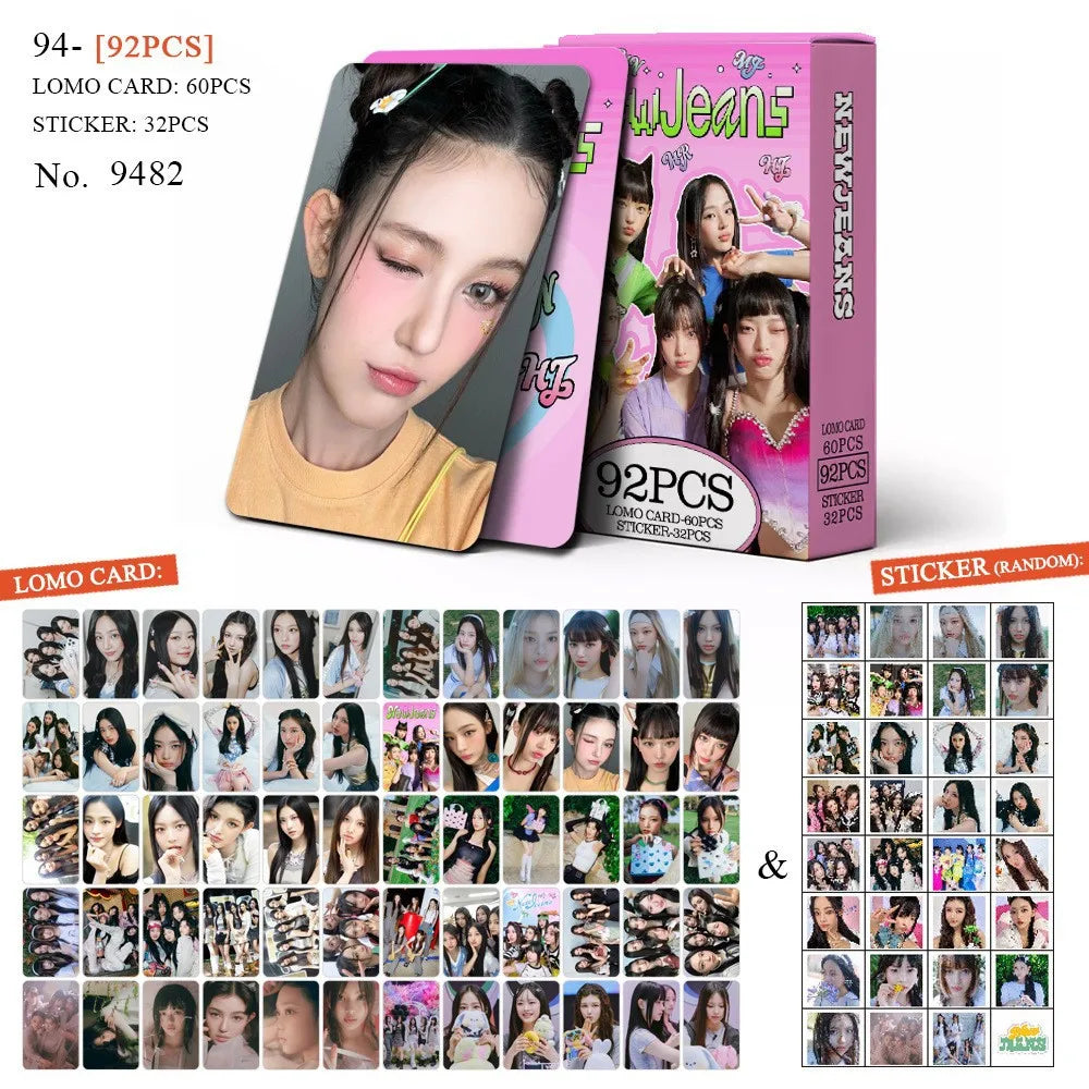 92pcs NewJeans Limited Edition LOMO Double-Sided Photocards K-pop Album Merch