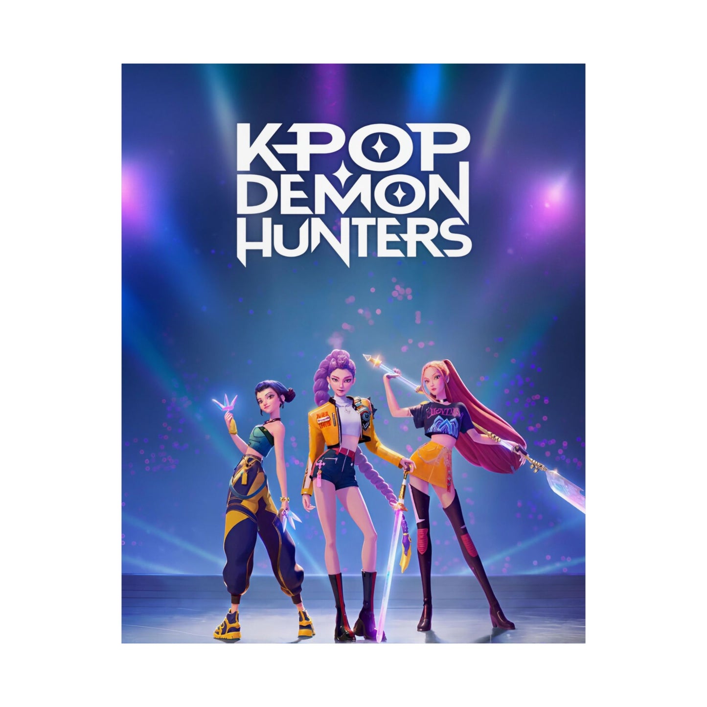 K-Pop Demon Hunters Matte Poster — Anime Girl Group Artwork