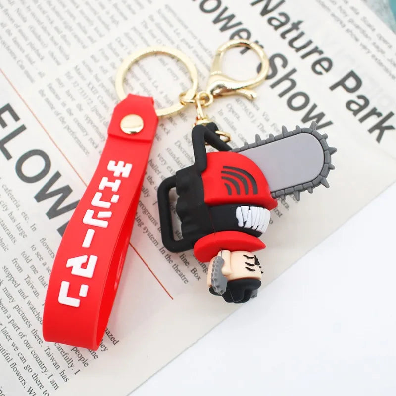 Chainsaw Man Pochita Cartoon Anime Keychain Cute Creative Keychain Pendant Car Keys Ring Action Figures Toy Keychains Keyrings