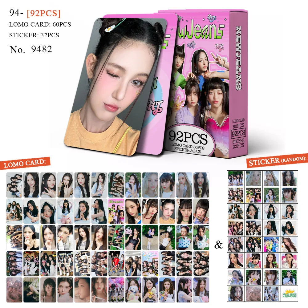92pcs NewJeans Limited Edition LOMO Double-Sided Photocards K-pop Album Merch