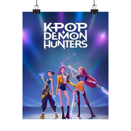 K-Pop Demon Hunters Matte Poster — Anime Girl Group Artwork
