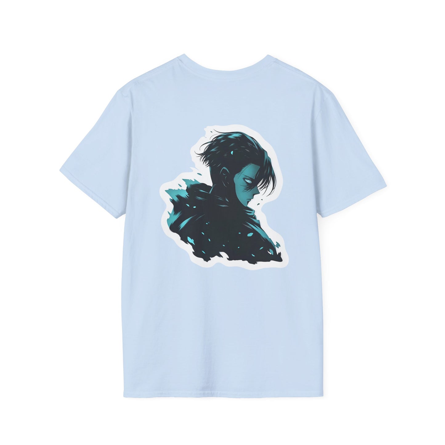 Anime Scout Emblem T-Shirt — Dark Silhouette & Feather Crest Graphic Tee