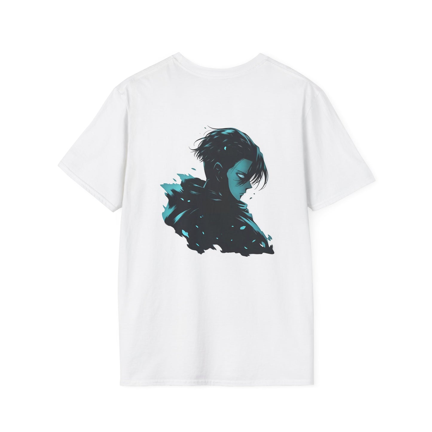 Anime Scout Emblem T-Shirt — Dark Silhouette & Feather Crest Graphic Tee