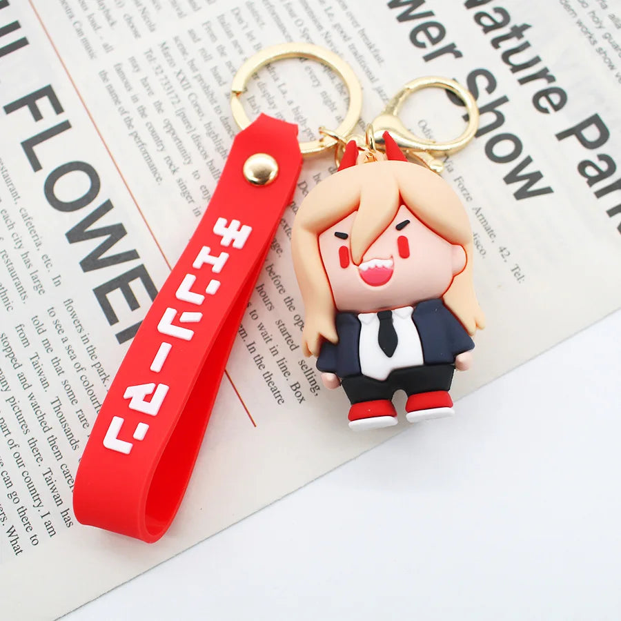 Chainsaw Man Pochita Cartoon Anime Keychain Cute Creative Keychain Pendant Car Keys Ring Action Figures Toy Keychains Keyrings