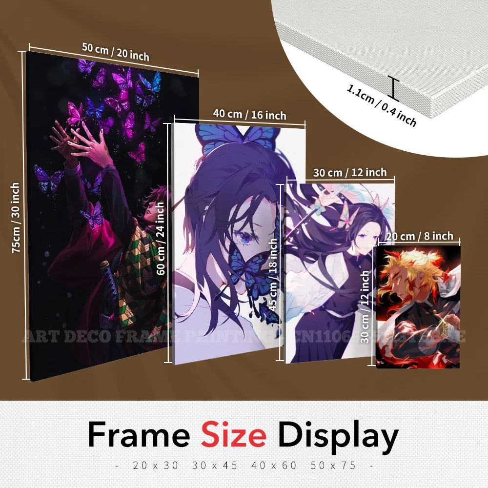 Anime Wall Artwork Home Decor Painting HD Print Modern Posters Canvas Picture For Demon Slayer:Kimetsu No Yaiba Character Gift