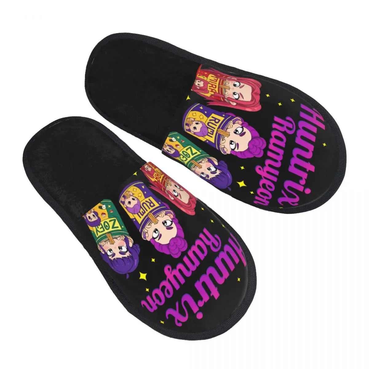 Kpop Demon Hunters Huntrix House Slippers Women Cozy Memory Foam Slip On Hotel Slipper Shoes