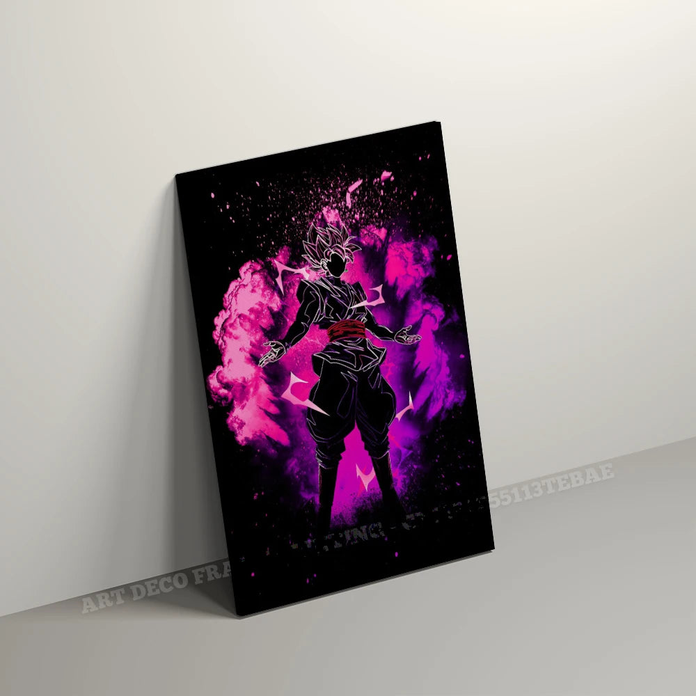 Room Wall Artwork Canvas Print Anime Dragon Ball Role With Frame Posters Home Decor Picture Modern Interior Painting Decoration