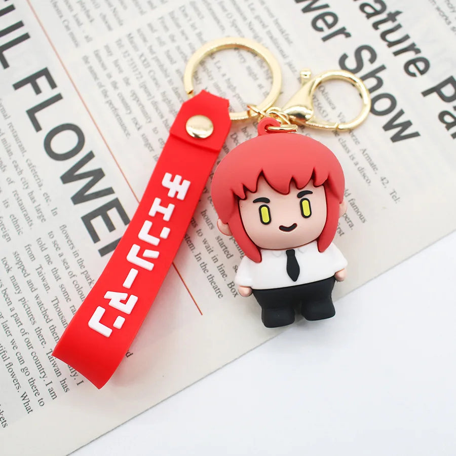 Chainsaw Man Pochita Cartoon Anime Keychain Cute Creative Keychain Pendant Car Keys Ring Action Figures Toy Keychains Keyrings