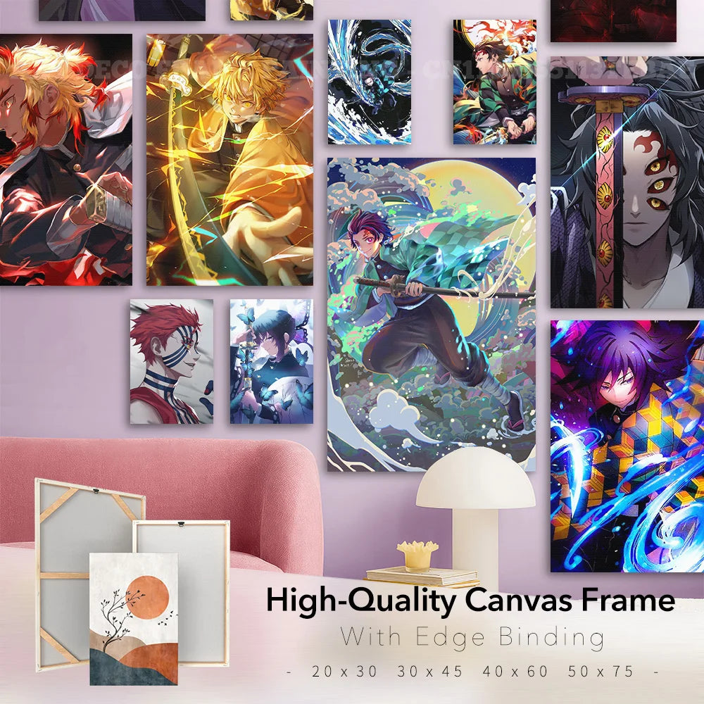 Anime Wall Artwork Home Decor Painting HD Print Modern Posters Canvas Picture For Demon Slayer:Kimetsu No Yaiba Character Gift