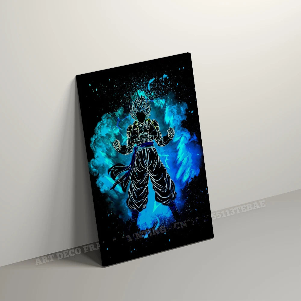 Room Wall Artwork Canvas Print Anime Dragon Ball Role With Frame Posters Home Decor Picture Modern Interior Painting Decoration