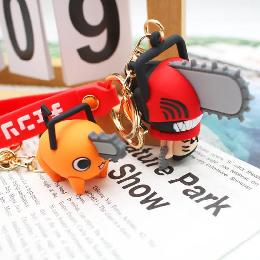 Chainsaw Man Pochita Cartoon Anime Keychain Cute Creative Keychain Pendant Car Keys Ring Action Figures Toy Keychains Keyrings