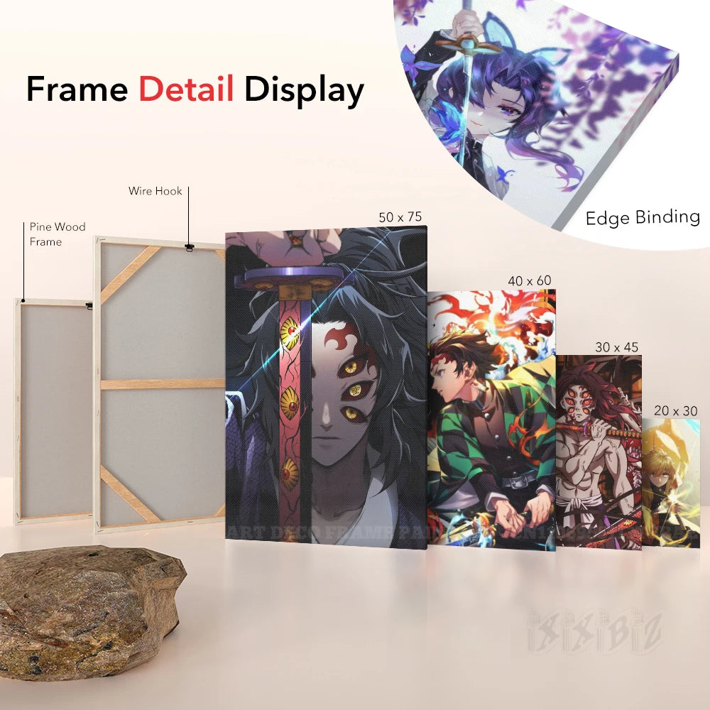 Anime Wall Artwork Home Decor Painting HD Print Modern Posters Canvas Picture For Demon Slayer:Kimetsu No Yaiba Character Gift
