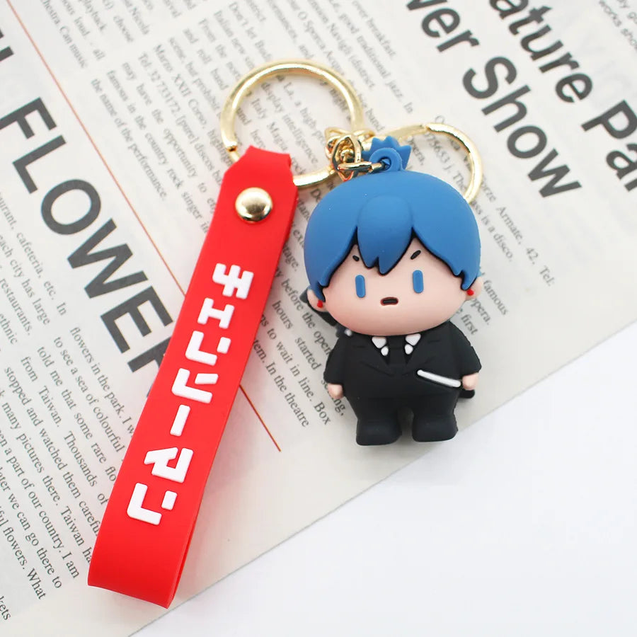 Chainsaw Man Pochita Cartoon Anime Keychain Cute Creative Keychain Pendant Car Keys Ring Action Figures Toy Keychains Keyrings