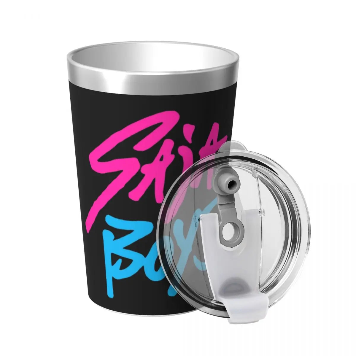 Saja Boys Demon Kpop Demon Hunters Tumbler With Straw For Kids Stainless Steel Travel Mug Double Wall Vacuum Insulated 12oz