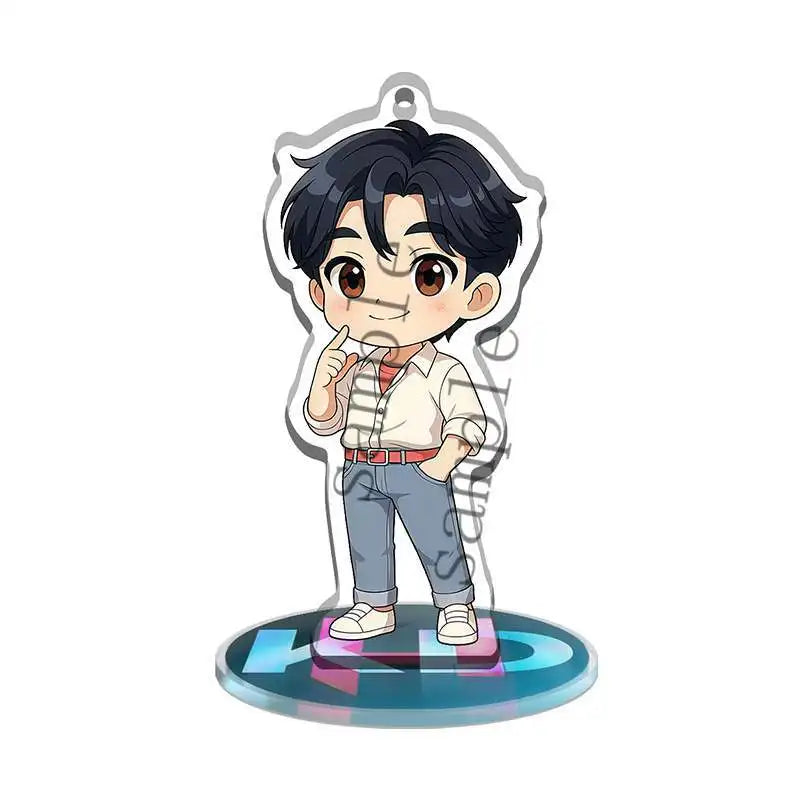 Kpop Demon Hunters American Anime Peripherals Q Version Acrylic Stands Collectible Desk Ornaments Creative Birthday Gift Toy