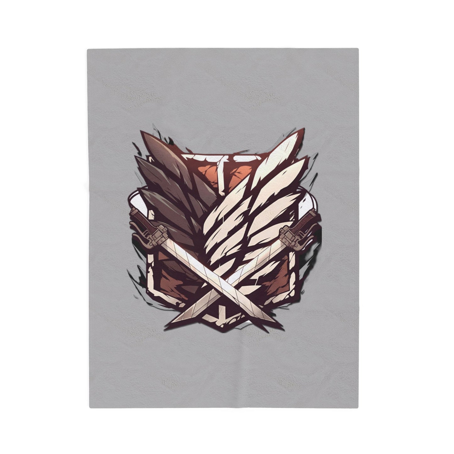 Attack on Titan Logo Velveteen Plush Blanket - Anime Fan Merch