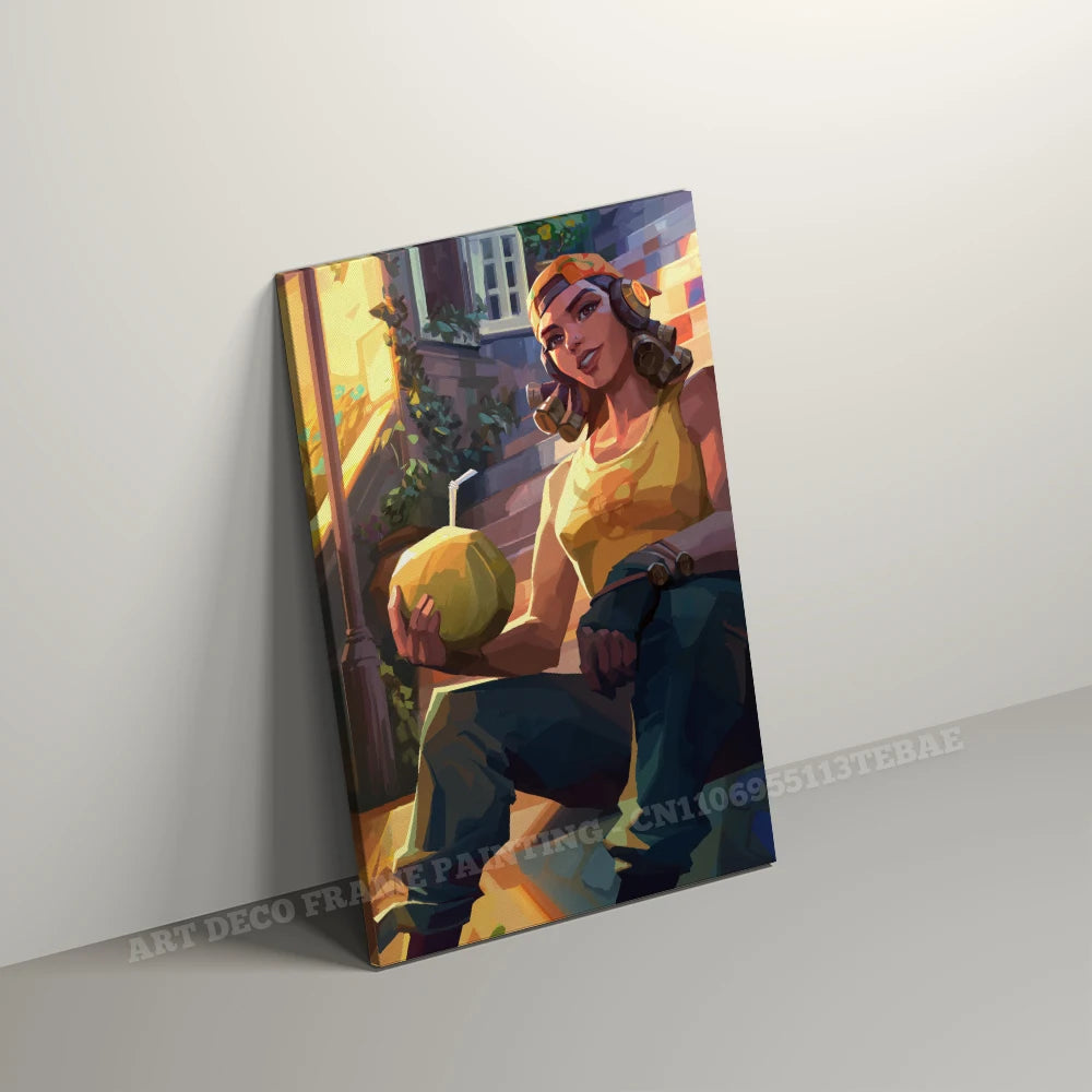 Valorant With Frame Decor Pictures Hot Game Anime Canvas Wall Artwork Paintings Printed Poster Living Room Home Decoration Mural