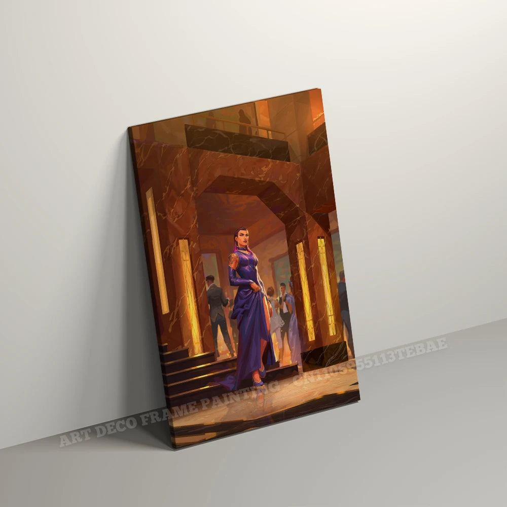 Valorant With Frame Decor Pictures Hot Game Anime Canvas Wall Artwork Paintings Printed Poster Living Room Home Decoration Mural