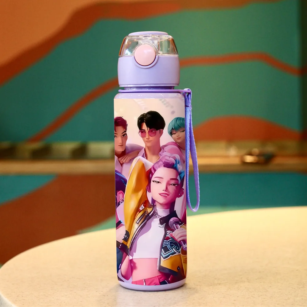 3D Printed Water Cup KPop Girl Demon Hunter Birthday Party Kpop Anime Portable Plastic Water Bottle 700ML Children's Cartoon Cup