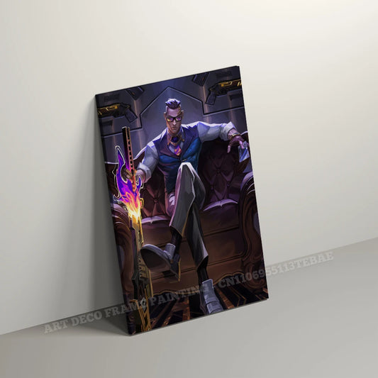 Valorant With Frame Decor Pictures Hot Game Anime Canvas Wall Artwork Paintings Printed Poster Living Room Home Decoration Mural