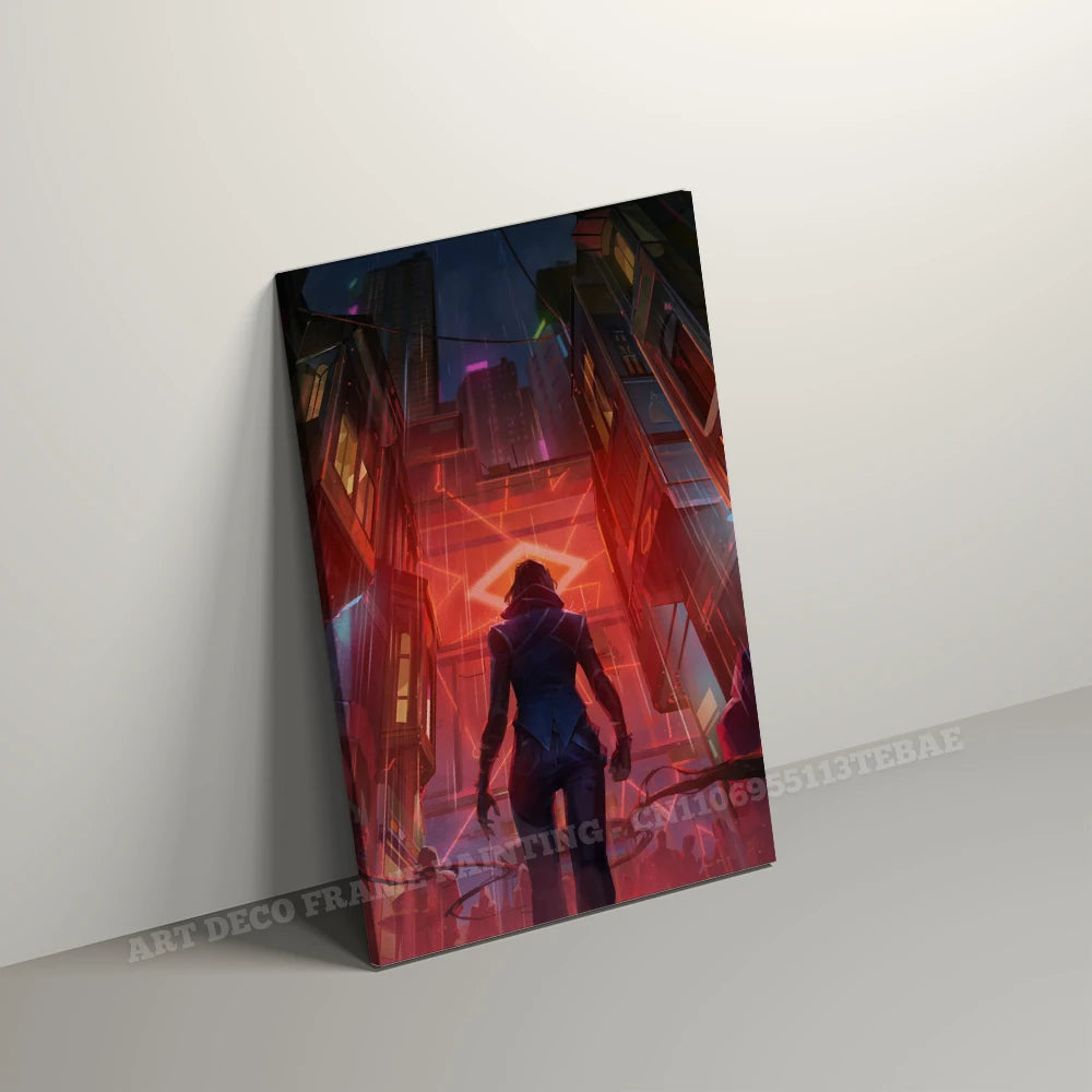 Valorant With Frame Decor Pictures Hot Game Anime Canvas Wall Artwork Paintings Printed Poster Living Room Home Decoration Mural