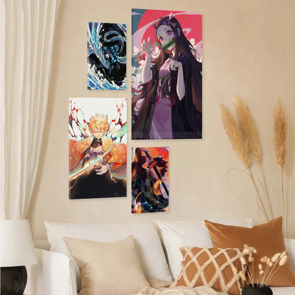Anime Wall Artwork Home Decor Painting HD Print Modern Posters Canvas Picture For Demon Slayer:Kimetsu No Yaiba Character Gift