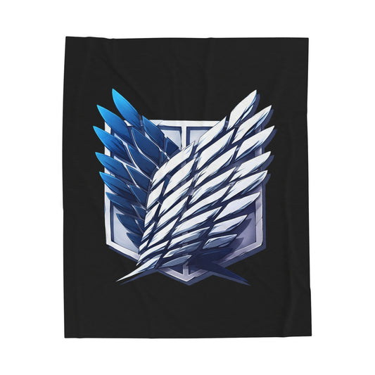Scout Regiment Velveteen Plush Blanket — Anime Wings Throw Blanket