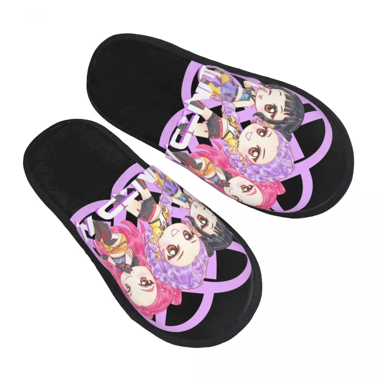Kpop Demon Hunters Huntrix House Slippers Women Cozy Memory Foam Slip On Hotel Slipper Shoes
