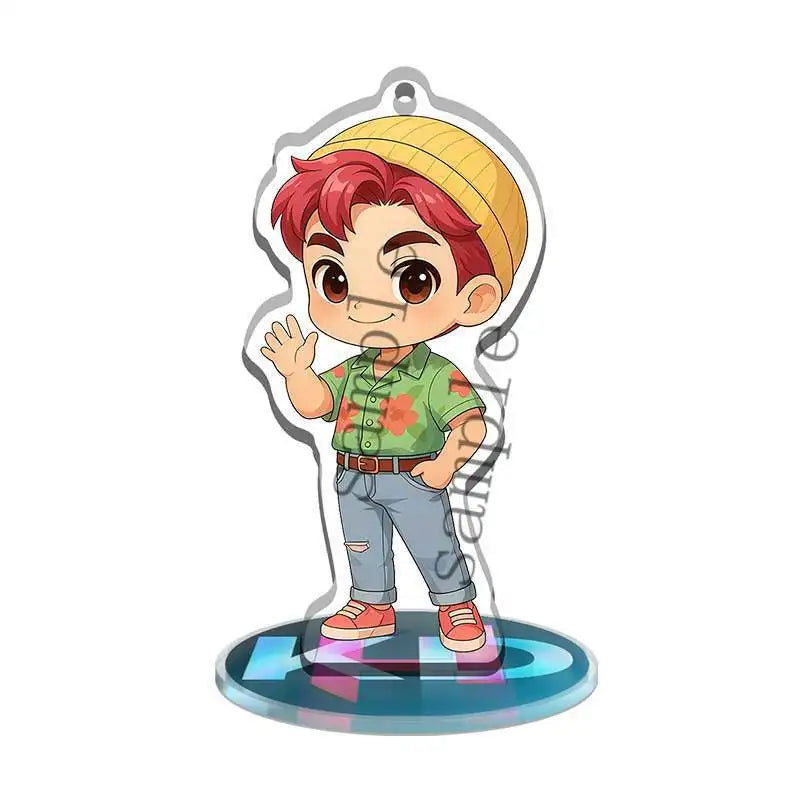 Kpop Demon Hunters American Anime Peripherals Q Version Acrylic Stands Collectible Desk Ornaments Creative Birthday Gift Toy