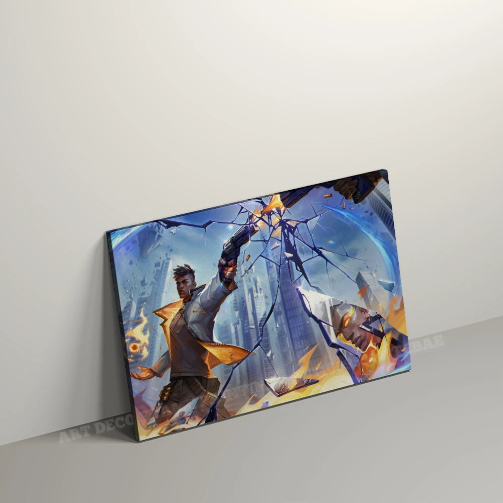 Valorant With Frame Decor Pictures Hot Game Anime Canvas Wall Artwork Paintings Printed Poster Living Room Home Decoration Mural