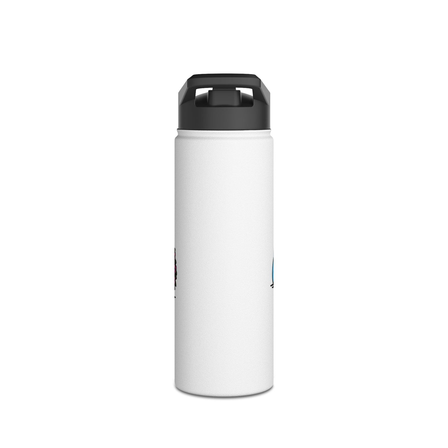 K-pop Demon Hunters - Derpy Cat Stainless Steel Water Bottle — Cute Korean ‘헤헤’ Peeking Design