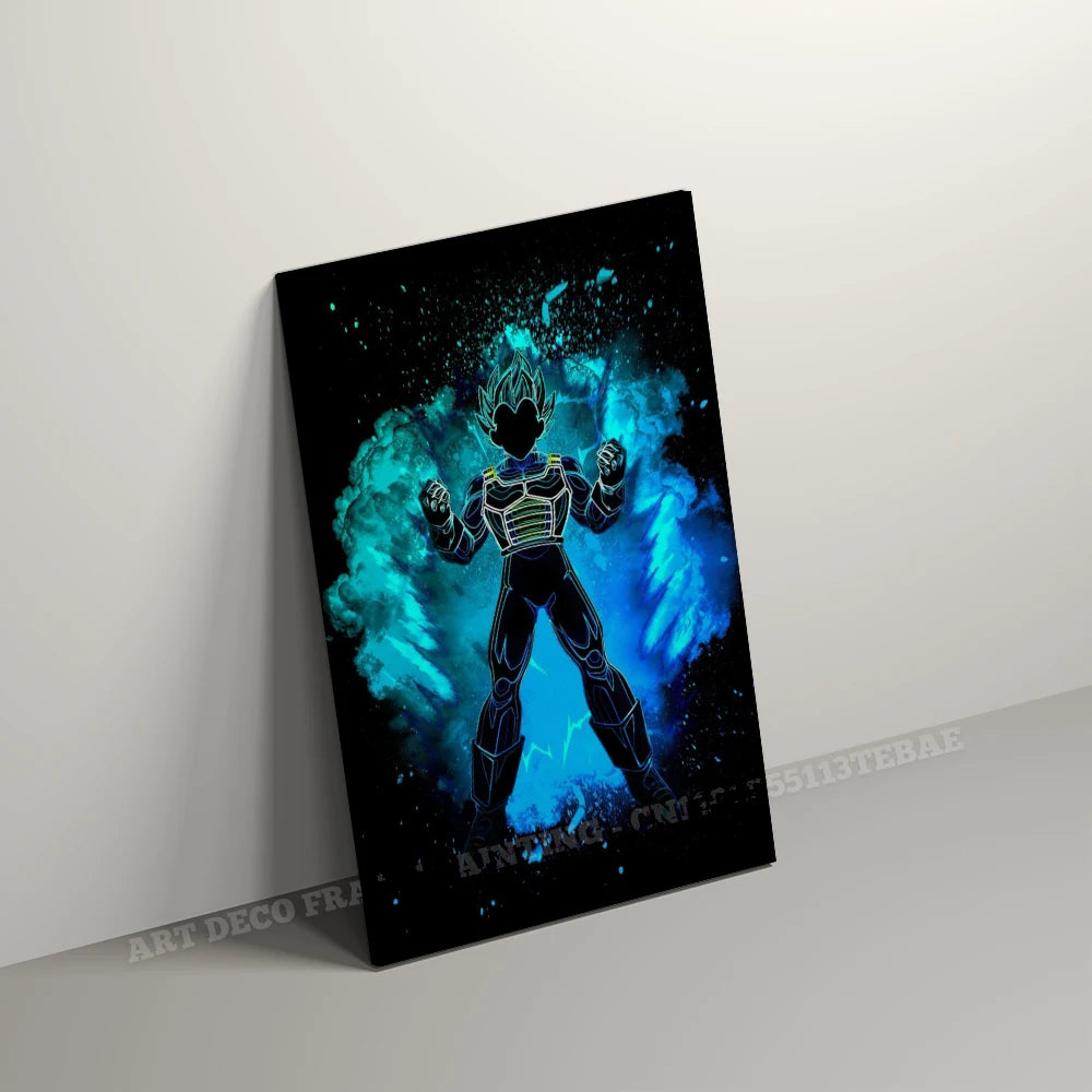 Room Wall Artwork Canvas Print Anime Dragon Ball Role With Frame Posters Home Decor Picture Modern Interior Painting Decoration