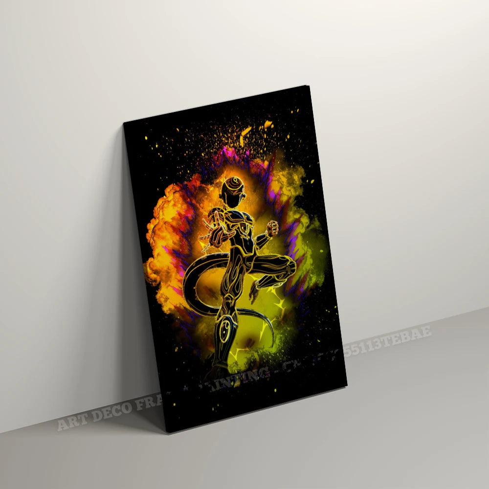 Room Wall Artwork Canvas Print Anime Dragon Ball Role With Frame Posters Home Decor Picture Modern Interior Painting Decoration