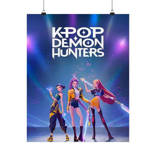 K-Pop Demon Hunters Matte Poster — Anime Girl Group Artwork