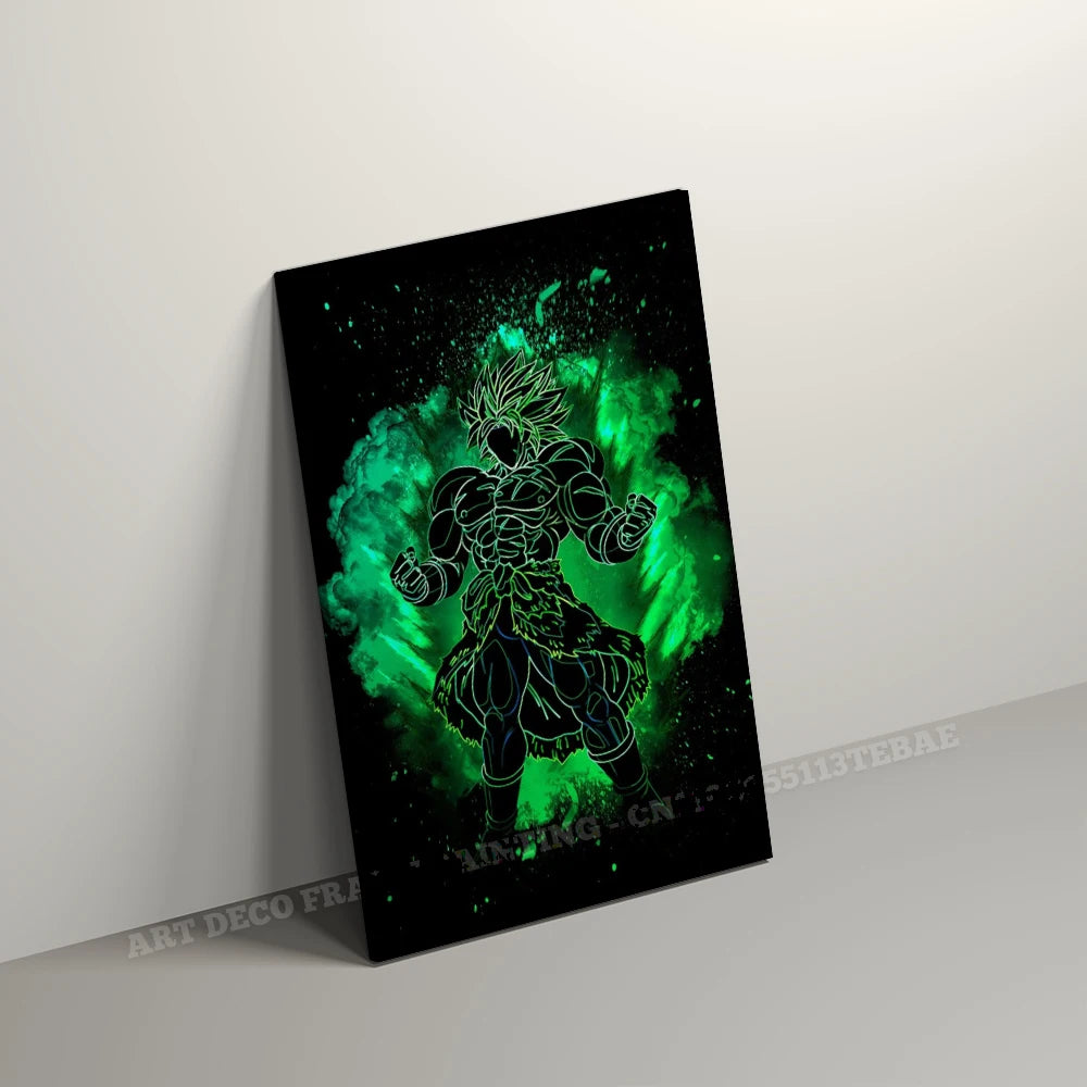 Room Wall Artwork Canvas Print Anime Dragon Ball Role With Frame Posters Home Decor Picture Modern Interior Painting Decoration