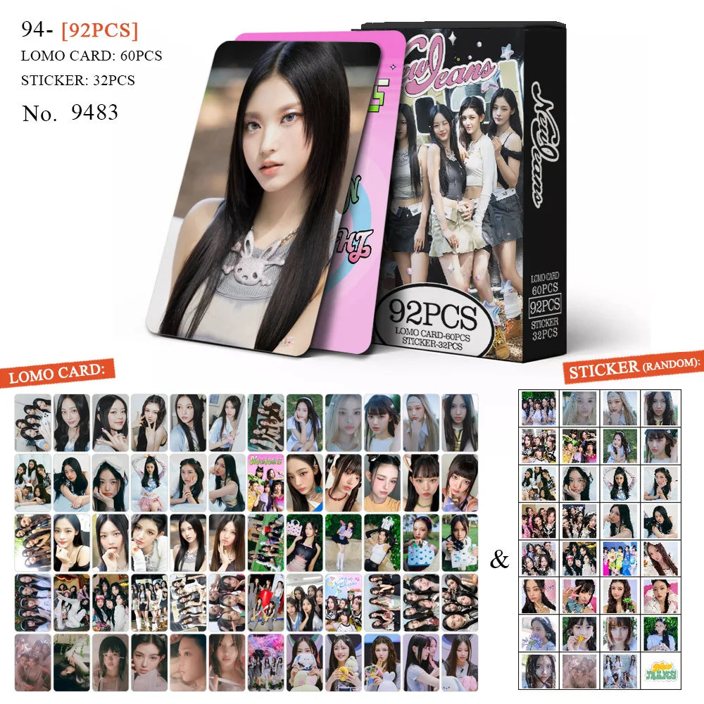92pcs NewJeans Limited Edition LOMO Double-Sided Photocards K-pop Album Merch