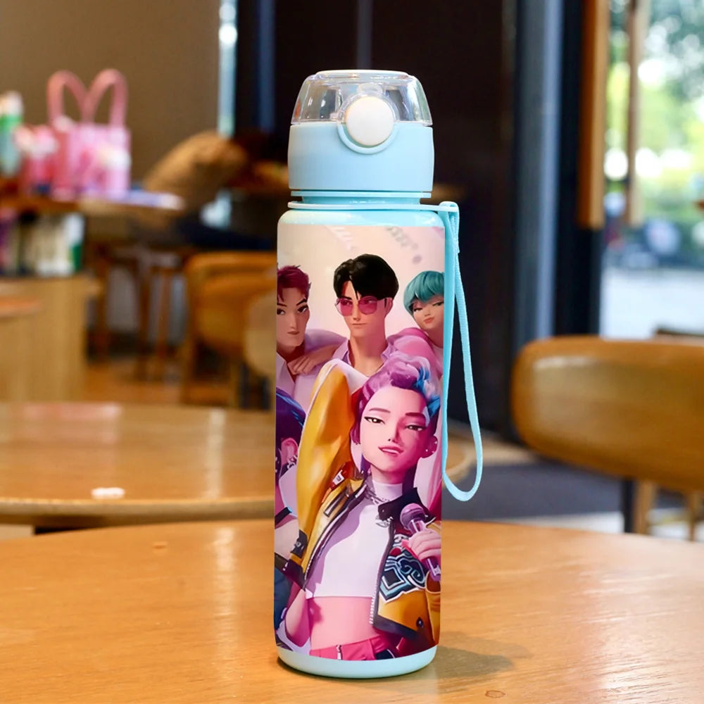3D Printed Water Cup KPop Girl Demon Hunter Birthday Party Kpop Anime Portable Plastic Water Bottle 700ML Children's Cartoon Cup