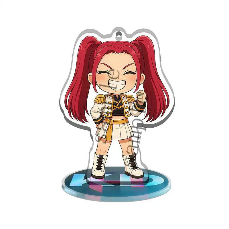 Kpop Demon Hunters American Anime Peripherals Q Version Acrylic Stands Collectible Desk Ornaments Creative Birthday Gift Toy