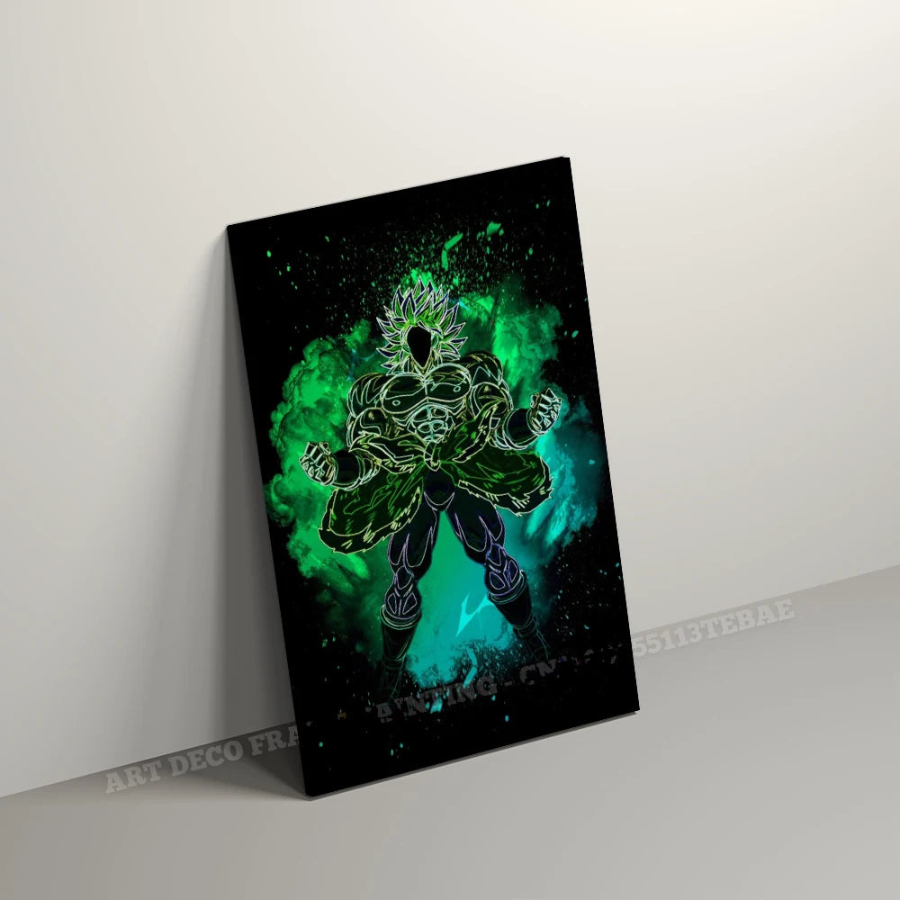 Room Wall Artwork Canvas Print Anime Dragon Ball Role With Frame Posters Home Decor Picture Modern Interior Painting Decoration