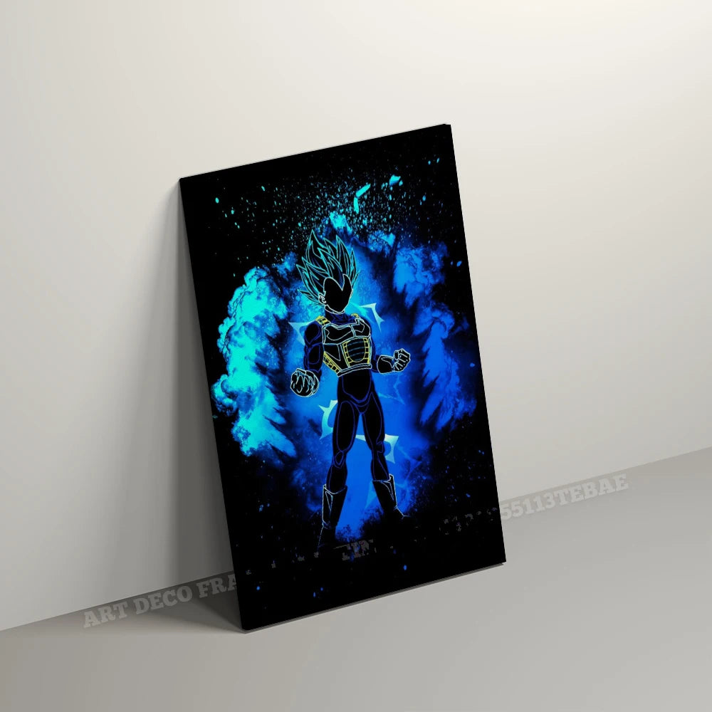 Room Wall Artwork Canvas Print Anime Dragon Ball Role With Frame Posters Home Decor Picture Modern Interior Painting Decoration