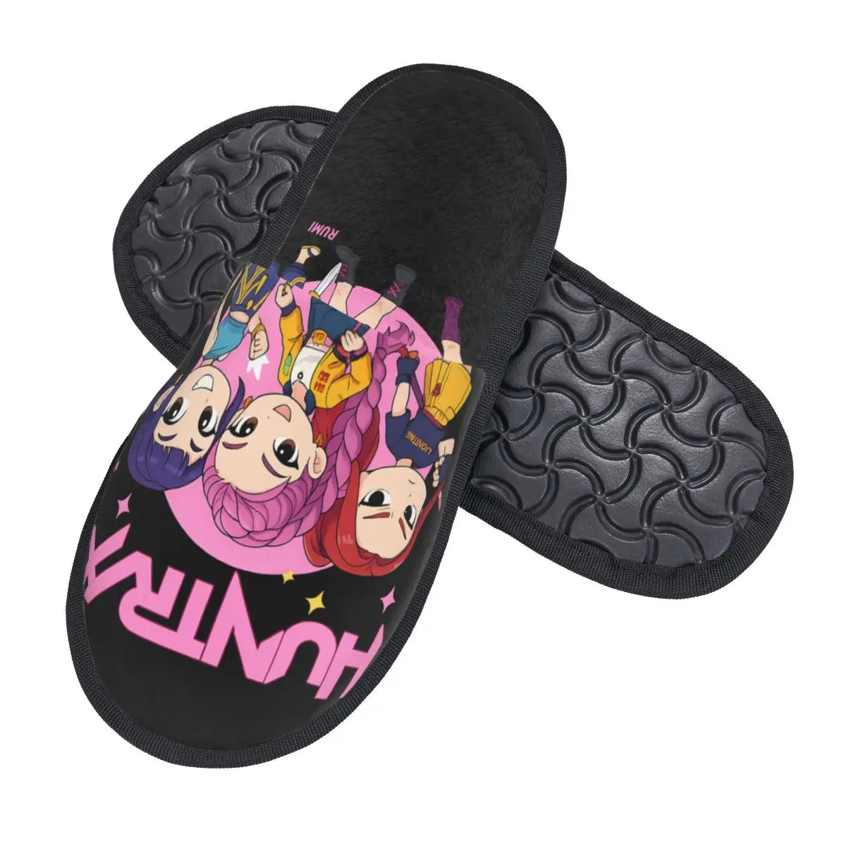 Kpop Demon Hunters Huntrix House Slippers Women Cozy Memory Foam Slip On Hotel Slipper Shoes
