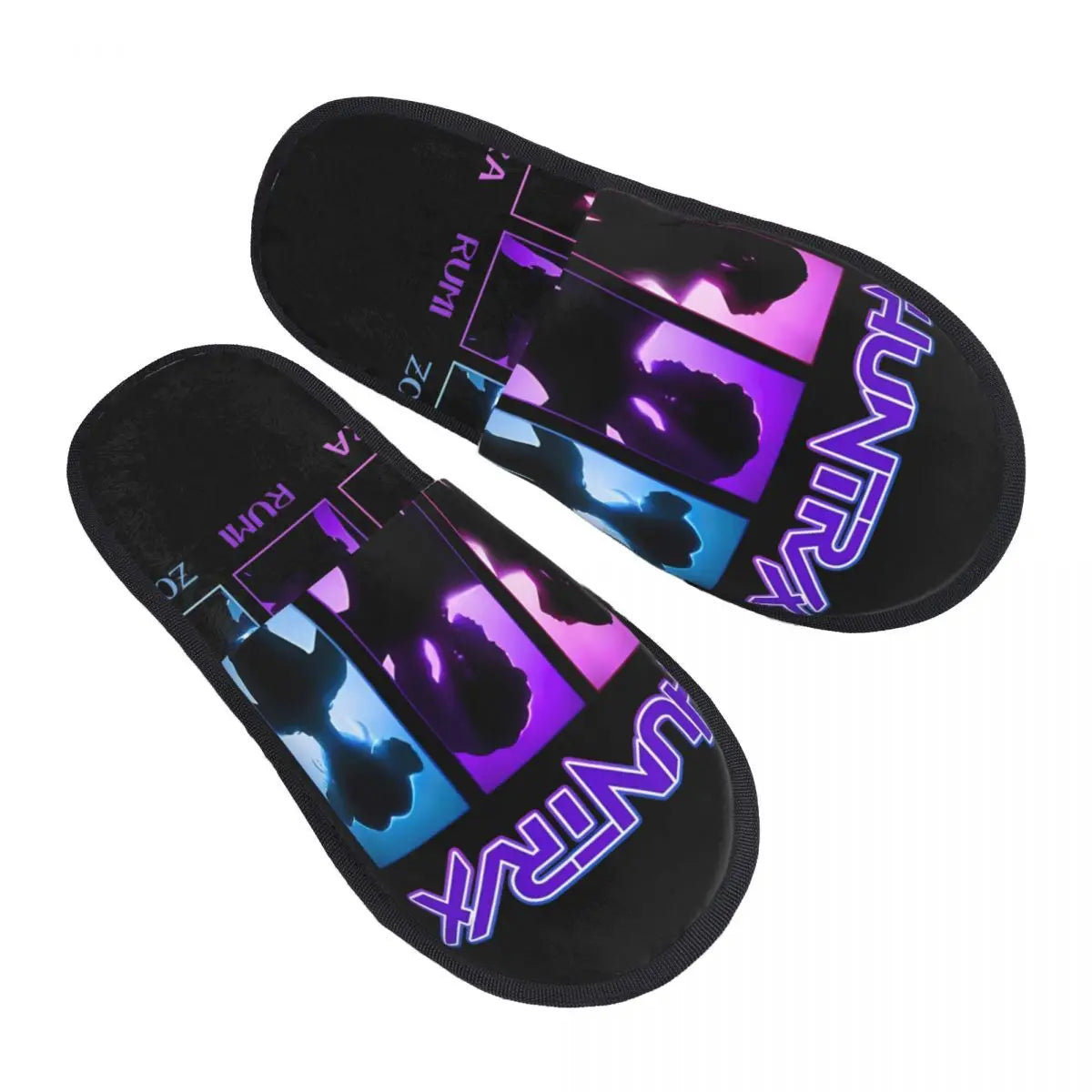 Kpop Demon Hunters Huntrix House Slippers Women Cozy Memory Foam Slip On Hotel Slipper Shoes
