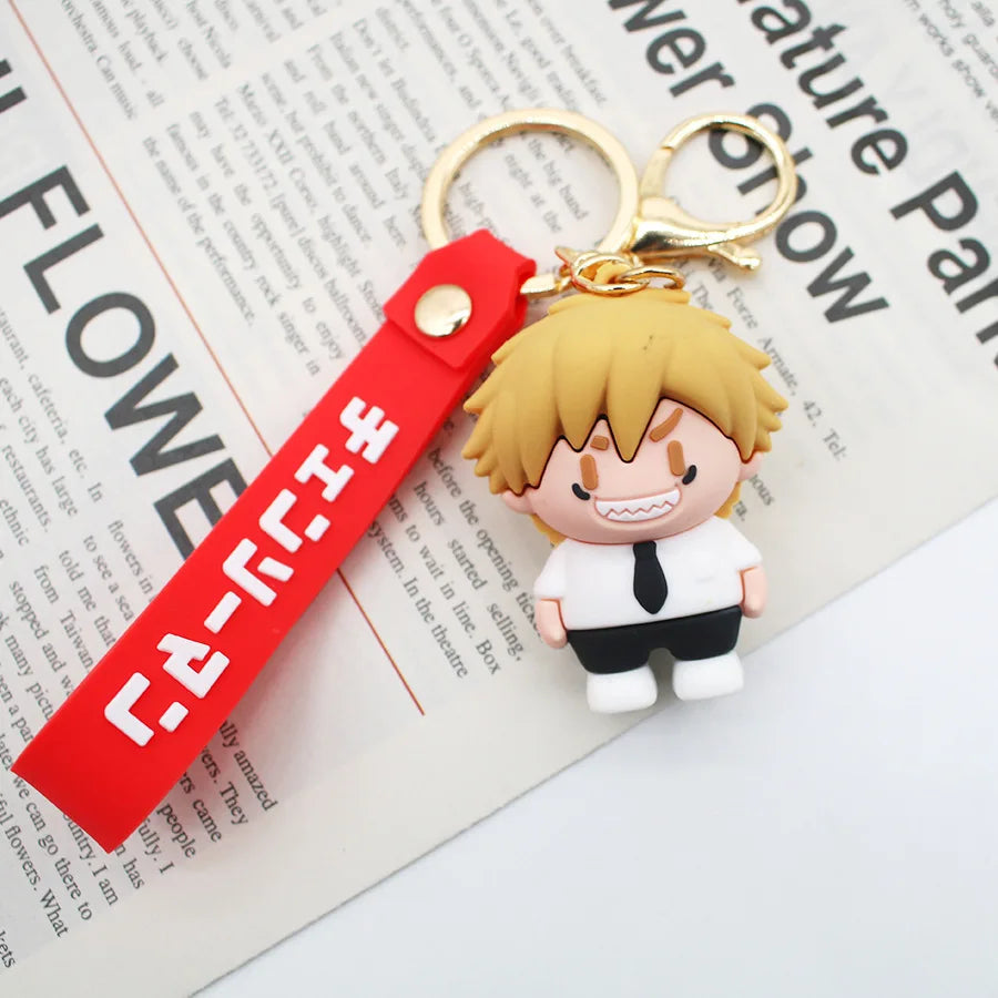 Chainsaw Man Pochita Cartoon Anime Keychain Cute Creative Keychain Pendant Car Keys Ring Action Figures Toy Keychains Keyrings