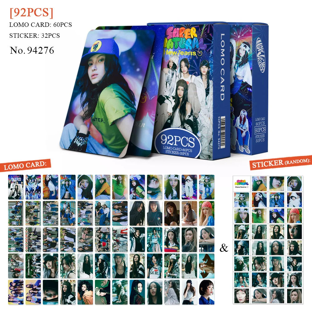 92pcs NewJeans Limited Edition LOMO Double-Sided Photocards K-pop Album Merch