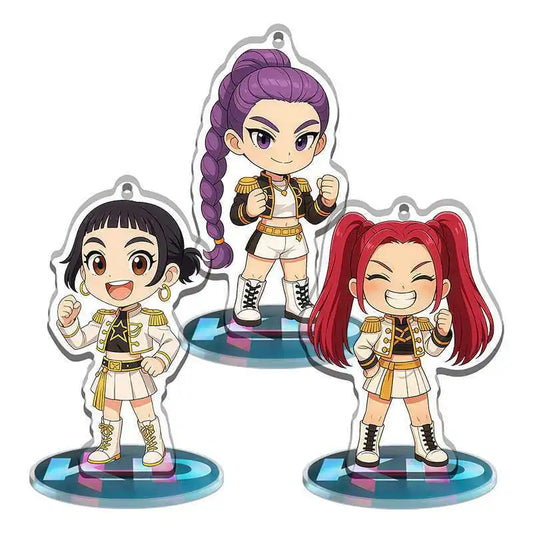 Kpop Demon Hunters American Anime Peripherals Q Version Acrylic Stands Collectible Desk Ornaments Creative Birthday Gift Toy