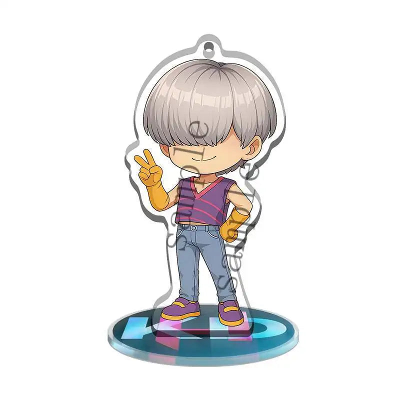 Kpop Demon Hunters American Anime Peripherals Q Version Acrylic Stands Collectible Desk Ornaments Creative Birthday Gift Toy